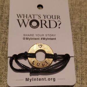 Gold and Black Love Bracelet
